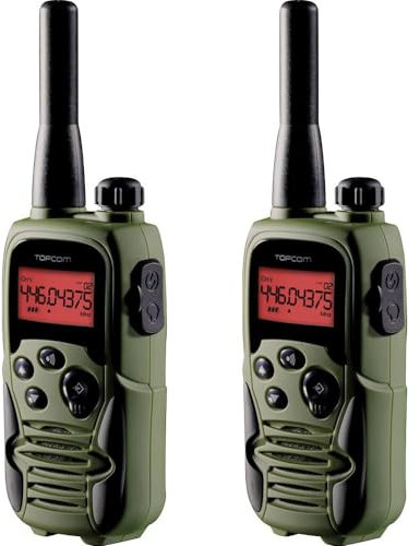 Topcom RC-6406 – Walkie-talkie, Edición Airsoft, Dos Auriculares de Seguridad Incluidos