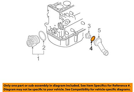 Genuine VW Thermostat O-Ring Seal 50x4-038121119B