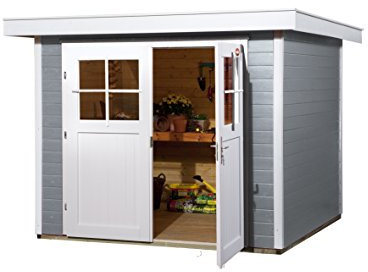 Weka Gartenhaus 227, grau, 255 x 280 x 217 cm