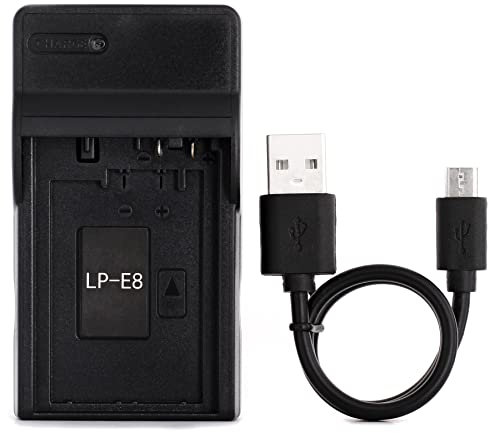 LP-E8 USB Charger for Canon EOS 550D, EOS 600D, EOS 650D, EOS 700D, EOS Kiss X4, X5, X6i, EOS Rebel T2i, EOS Rebel T3i, EOS Rebel T4i, Rebel T5i Camera and More