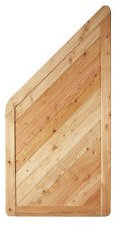 Zeitloses Gartenzaun/Holz Sichtschutz Abschlusselement in den Maßen 90 x 180 auf 90 cm (Breite x Höhe) im Profilbrett Design aus Lärchen Holz Isar