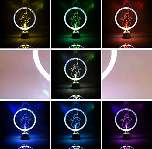Helmecke & Hoffmann * LED Lampe, LED-Schneemann mit Farbwechsel, Weihnachtsdeko, Fensterlicht, Winterdeko, Dekolampe