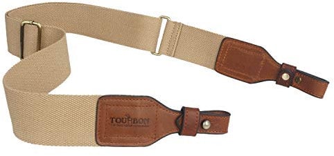 Tourbon 2 Baumwolle und braun Leder Gun Sling Gewehr Tragegurt
