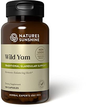Nature's Sunshine Wild Yam Capsules - Herbal Gladular Support (100 Capsules)