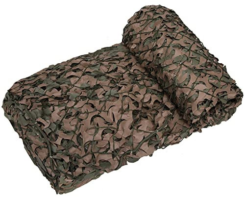 CamoSystems Tarnnetz aus der Premium-Serie, mit Netzgewebe, Größe L, 2,7 m x 4,8 m, Grün/Braun