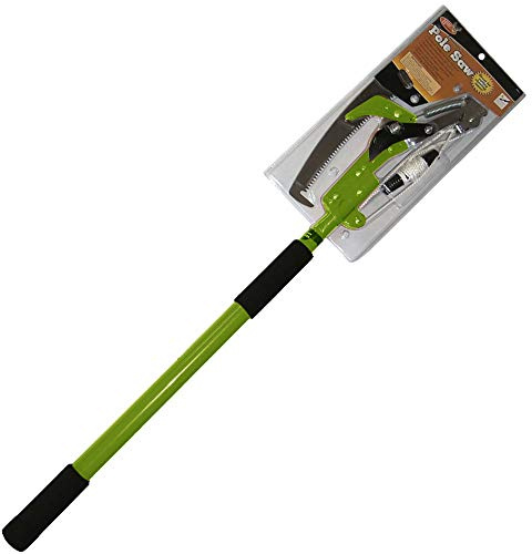 HME Compact Portable 12 Inch Carbon Steel Blade 2-12 Feet Handle Extendable Pole Saw