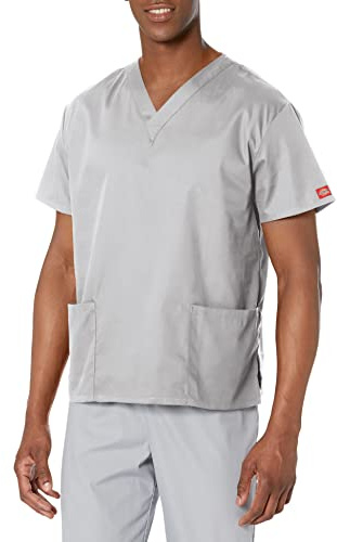Dickies EDS Signature Scrubs for Women and Men V Neck Unisex Fit Scrub Top
