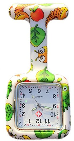 Brandneue Mode Silikon Krankenschwestern Brosche Tunika Taschenuhr neu mit Batterie von Boolavard TM. (1 - Sky hellblau)