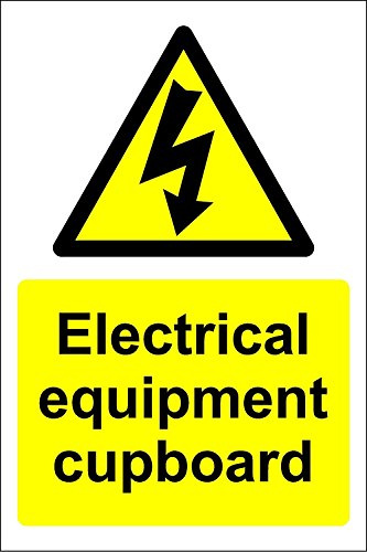 Electrical equipment cupboard sign - Self adhesive vinyl 150mm x 100mm