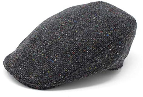 Hanna Hats Donegal Touring Cap Tweed Mütze (Braun Fleck, XL)