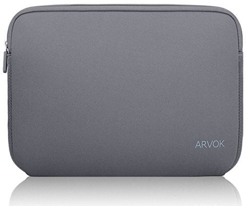 Arvok 17 17.3 Inch Laptop Sleeve Multi-Color Size Choices Case/Water-Resistant Neoprene Notebook Computer Pocket Tablet Briefcase Carrying Bag/Pouch Skin Cover for HP/Dell/Lenovo/Asus/Acer, Grey