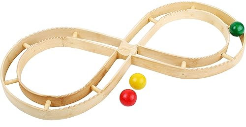 small foot Motorikspiel Bambus Acht, aus Holz, Balancierspiel mit kleinen Hindernissen und Geräuschen, ab 3 Jahren, 4718
