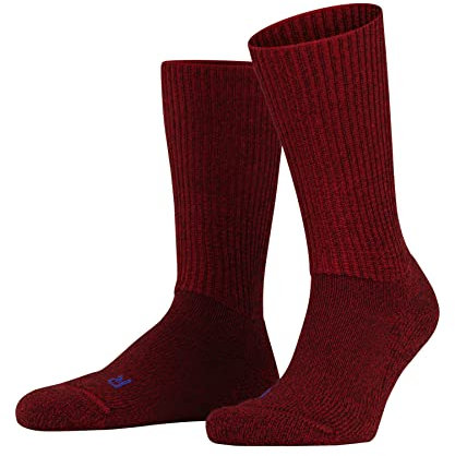 FALKE Unisex Socken Walkie Ergo U SO Wolle Funktionsmaterial einfarbig 1 Paar, Rot (Scarlet 8280), 46-48