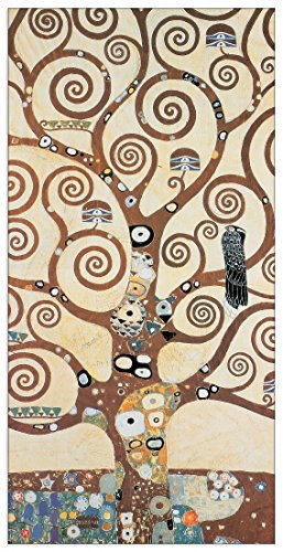 Artopweb Klimt The Tree of Life 100x50 cm Decorative Panel, MDF (Mitteldichte Holzfaserplatte), Papier, Bunt, 50 x 100 cm