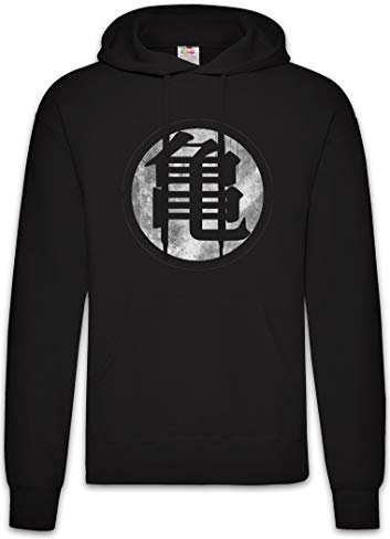 Urban Backwoods Orange Master Goku Vintage Hoodie Hooded Sweatshirt Sweater Black Size L