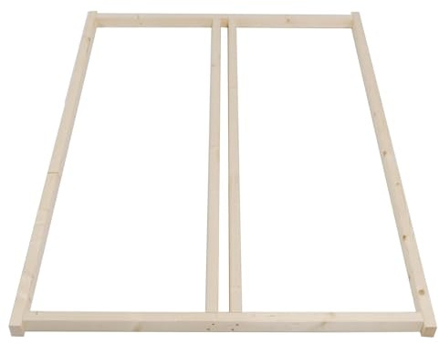 TUGA - Holztech Auflagerrahmen für Rollroste 180 x 220 cm für alle Betten ohne Auflagerrahmen Palettenbett Naturholz Rahmenholz