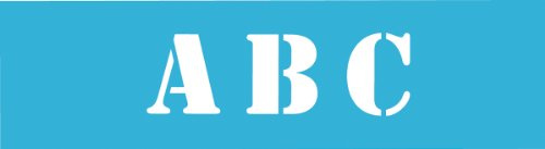 Americana Decor Font Alphabet Stencil, Blue, 6 x 18-Inch, 12.7 cm, 7-Piece