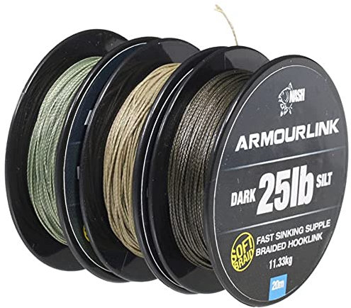 Nash Geflochtene Weiche Armourlink Silt 25 Lb Threads und Garne Angeln T8492