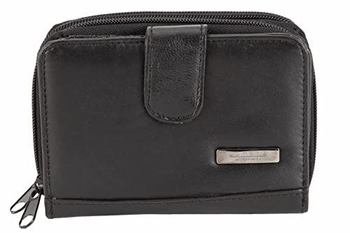Porte-feuille en cuir nappa super souple pour femme - Porte carte, Porte-monnaie, Plusieurs compartiments et emplacements