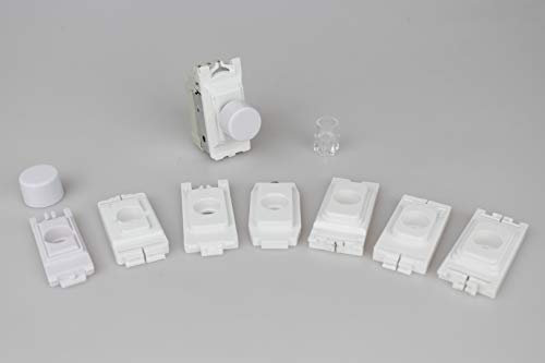 Varilight 2-Way Push On/Off Switch Module (Dummy Dimmer) 6A (1 Grid Space) (to fit MK, Schneider Ultimate, Schneider Lisse, Crabtree, Hager, Deta, BG & Varilight PowerGrid) White