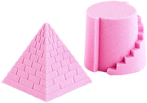Playtastic Sand Knete Kinetic: Kinetischer Sand, formbar und formstabil, fein, pink, 500 g (Dynamic, Knetsand für Kinder, Modelliermasse)