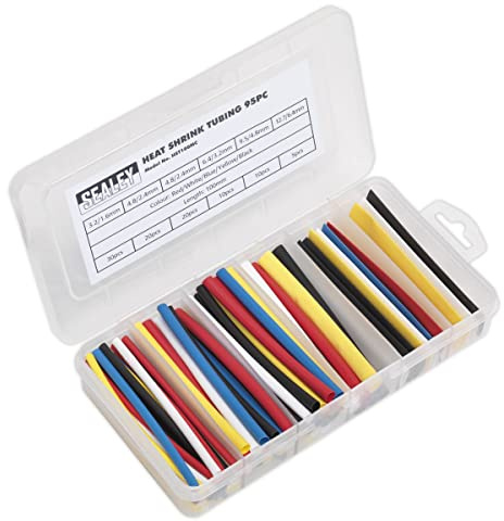 Sealey HST100MC Heat Shrink Tubing Assortment 95pc 100mm Mixed Colours