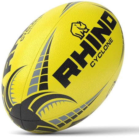 Rhino Cyclone Rugbyball, Fluo Yellow, Größe 4