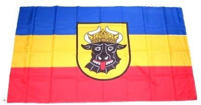 Flagge Fahne Mecklenburg Ochsenkopf alt 90 x 150 cm FLAGGENMAE®