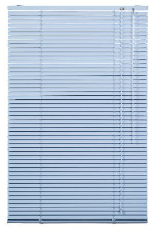 Lichtblick Aluminium Jalousie, Alu-Jalousie mit Klemmträgern und Wandmontageclips für Fenster und Türen Blau,80 cm x 160 cm (B x L)