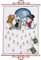 Eva Rosenstand Wandbehang Kreuzstich Set Adventskalender, Schneemann mit Tieren Zählmuster, Multifarbig