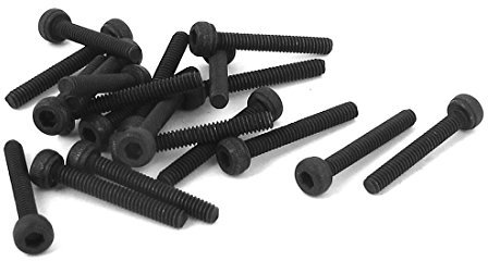 sourcing map M2 x 14mm 12.9 Lega D'acciaio Presa Esagonale Tappo Di Testa Viti Bullone Nera 20 pezzi