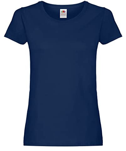 Fruit of the Loom Ladies/Womens Lady-Fit Valueweight Short Sleeve T-Shirt (XS) (Navy)