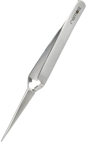 REMOS Clamp or Cross Tweezers with Straight tip Made of Stainless Steel 12cm
