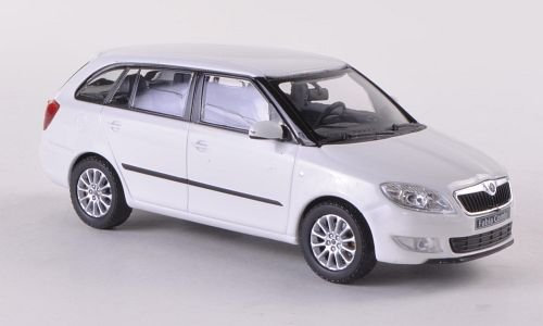 Skoda Fabia Combi II, weiss, Facelift , 2010, Modellauto, Abrex 1:43