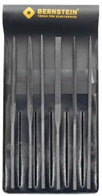 BERNSTEIN 6-teiliges Nadelfeilen Set - Präzision für Holz & Metall, Metallfeile & Modellbau Zubehör im Kunststoffetui