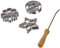 IBILI Set MOLDES ROSETON, Stainless Steel, Silber/braun, 27 x 7 x 7 cm, 4-Einheiten