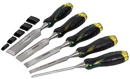 Roughneck ROU30175 Bevel Edge Chisel Set In Canvas Wallet - 5 Piece