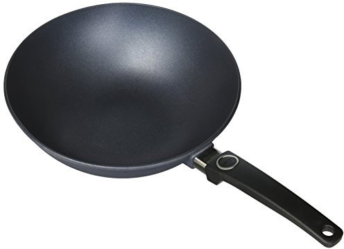 Woll Diamond Lite/Plus Diamond Wok renforcé en fonte d'aluminium anti-rayures pour induction, Aluminium, argenté, 12.5