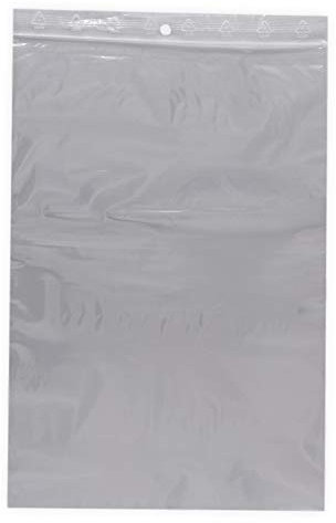 100 sachets à fermeture zip format 200 x 300 mm 20 x 30 cm pochette zip qualité alimentaire aux normes CEE 50 microns sachet congélation emballage sac solide recyclable avec trou de suspension