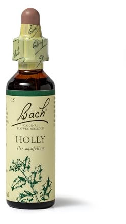 Bach Original Flower Remedies (Holly) Stand Your Ground, Goodwill Towards Others, Emotional Wellness, Natural Flower Essence, 20ml