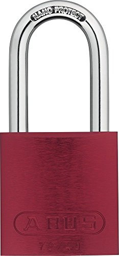ABUS Aluminium-Vorhangschloss 72/40HB40 Hochbügel, rot, 43608