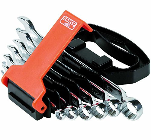 Bahco 1952M/SH6 Combination Wrench Set Offset, Silver, Set of 6 Piece