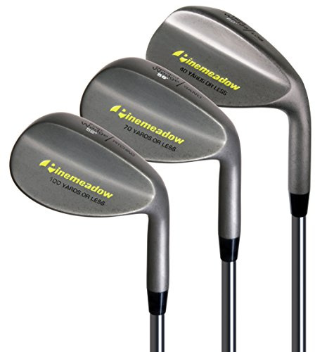 Pinemeadow Golf Men's 3 Wedge Set 52/56/60, Right Hand, Steel, Regular, Dark Grey