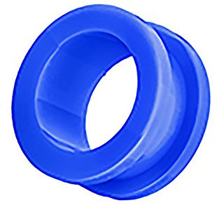 Piercingfaktor Flesh Tunnel Ohr Schraub Ear Plug Piercing Kunststoff Acryl Schraubverschluss Rund Creole 10mm Blau