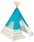 KidKraft Deluxe Türkis Tipi Zelt aus Holz und Canvas für Kinder, Outdoor und Indoor Kinderzelt, Kinderzimmer, Spielzeug für Kinder ab 3 Jahre, 00223