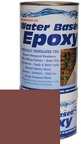 Damp Proof Epoxy Resin Water Based Paint for Garages, Walls, Basements and Tanks - 1L (Red Oxide)