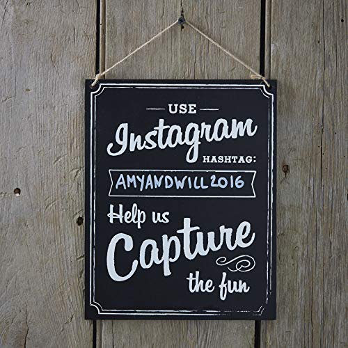 Ginger Ray Großes Instagram-Schild aus Holz für Hochzeit oder Partys, Vintage-Affair
