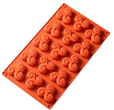 Vancgoods 15 cavité triskell mini forme de bonbons au chocolat moule en silicone Bac à glaçons Résine argile moule silicone party maker