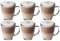 Get Goods 350ml Latte Glasses - Thick Toughened Glass Mugs - Coffee/Tea/Espresso/Cappuccino - Dishwasher Safe (6 glasses)
