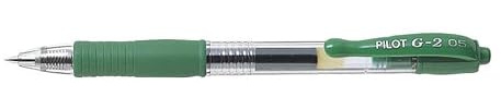 Pilot G2 05 Pack of 12 Gel Ink Ballpoint Pens Fine Point Greenaa